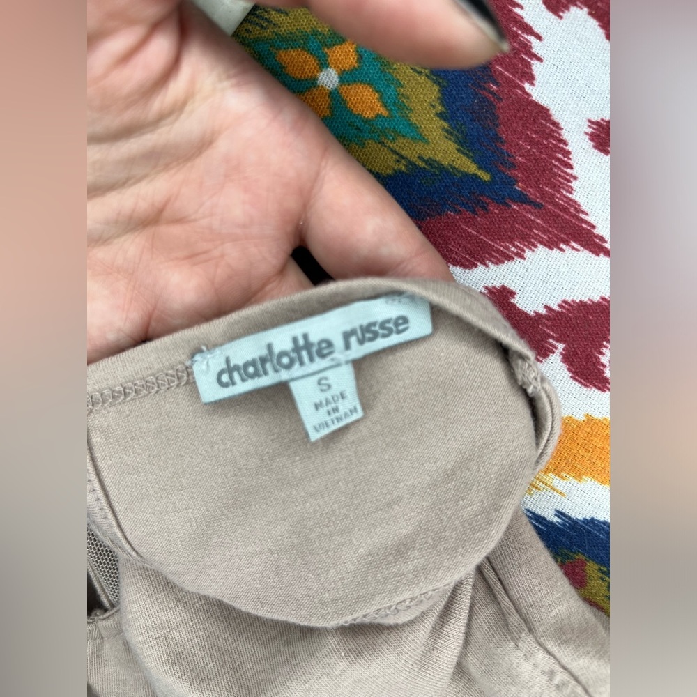 charlotte russe size small cropped yoga tank